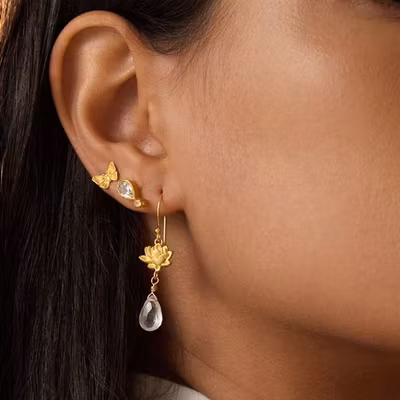 Örhänge Spiritual Journey Lotus Crystal - Satya