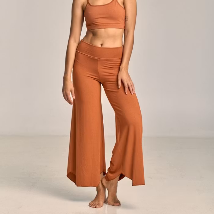 Byxor Maya Flare Pants Terracota - Shambhala Barcelona