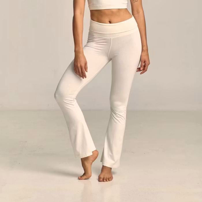 Byxa Shakti Flare Pants Oat - Shambhala Barcelona