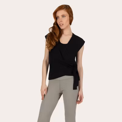 Yogatopp Aurora Wrap Onyx Black - Urban Goddess