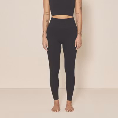 Yogaleggings Seamless Rib Black - Moonchild Yogawear