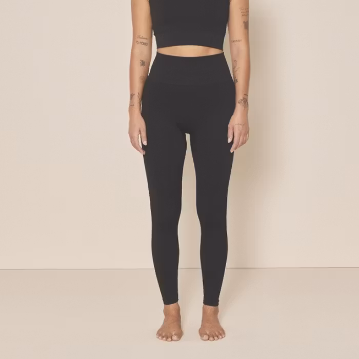 Yogaleggings Seamless Rib Black - Moonchild Yogawear