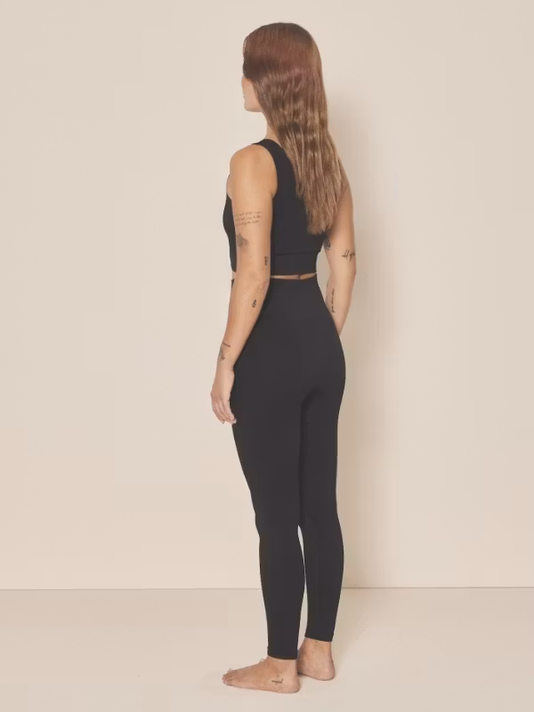 Yogaleggings Seamless Rib Black - Moonchild Yogawear