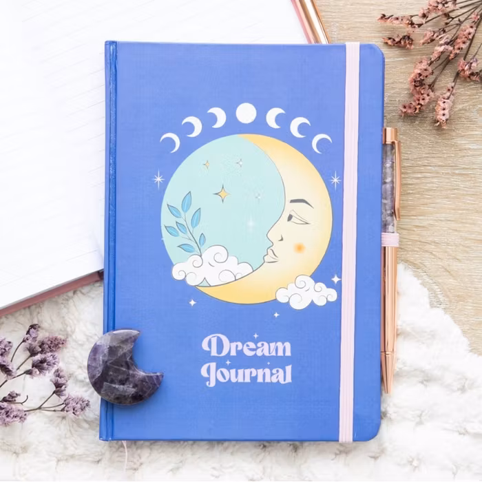 Anteckningsbok "The Moon" & Penna med ametist