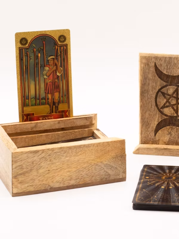 Trälåda till spirituell kortlek - Tripple Moon