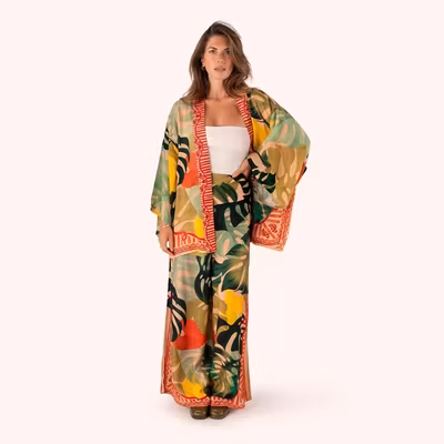 Byxor Exotic Leaves - Powder design