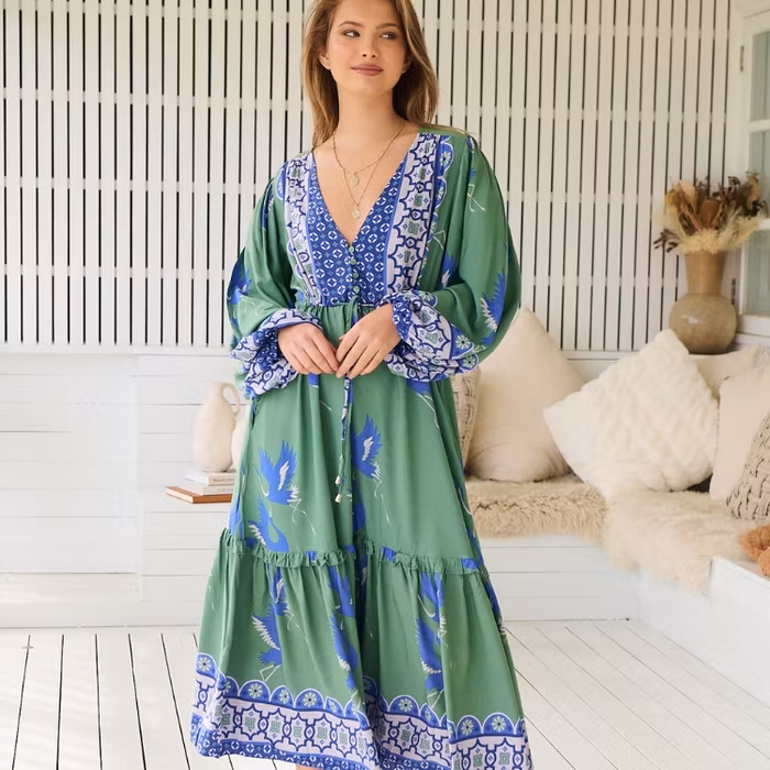 Klänning "Blue Bird" Willa Midi - Jaase