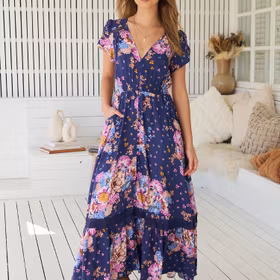 Klänning "Wild Whim" Carmen Maxi - Jaase