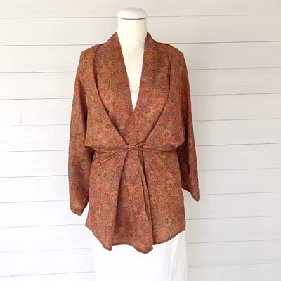 Kaftan Saira återvunnen sari Nr 241 - Withegerqvist