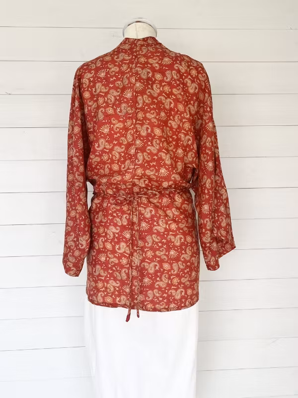 Kaftan Saira återvunnen sari Nr 242 - Withegerqvist