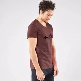 T-shirt Namaste Marron - Renegade Guru