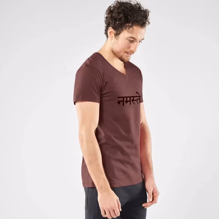 T-shirt Namaste Marron - Renegade Guru