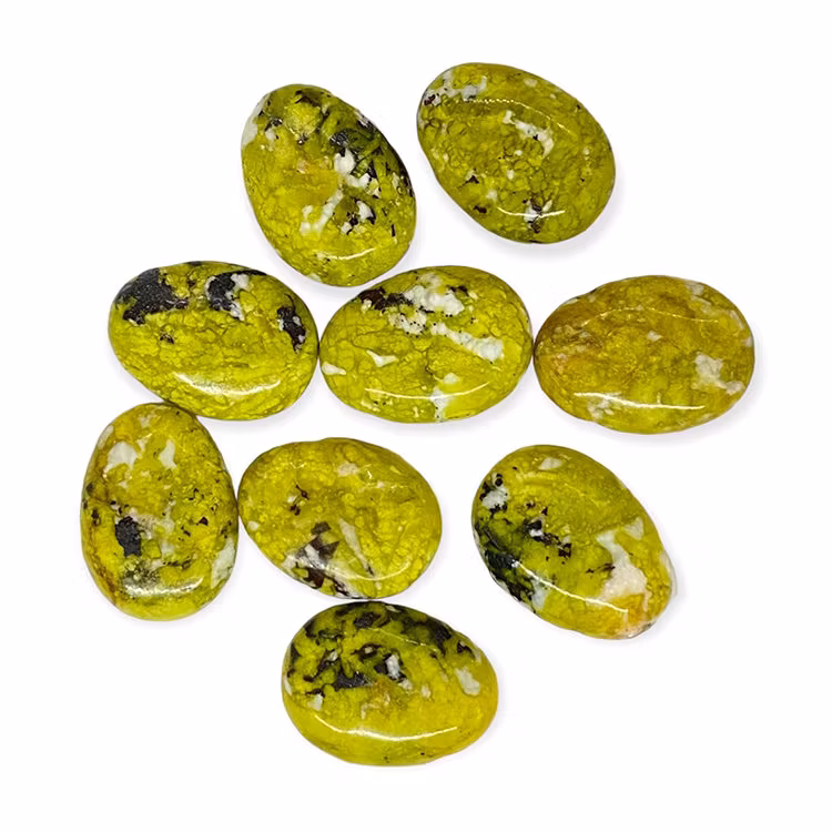 Lizardit "Serpentin Lime" Hängsmycke (Droppe)