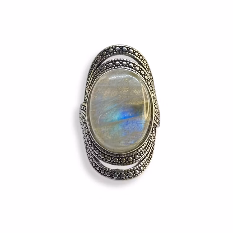Labradorit Ring (Legerad Koppar)