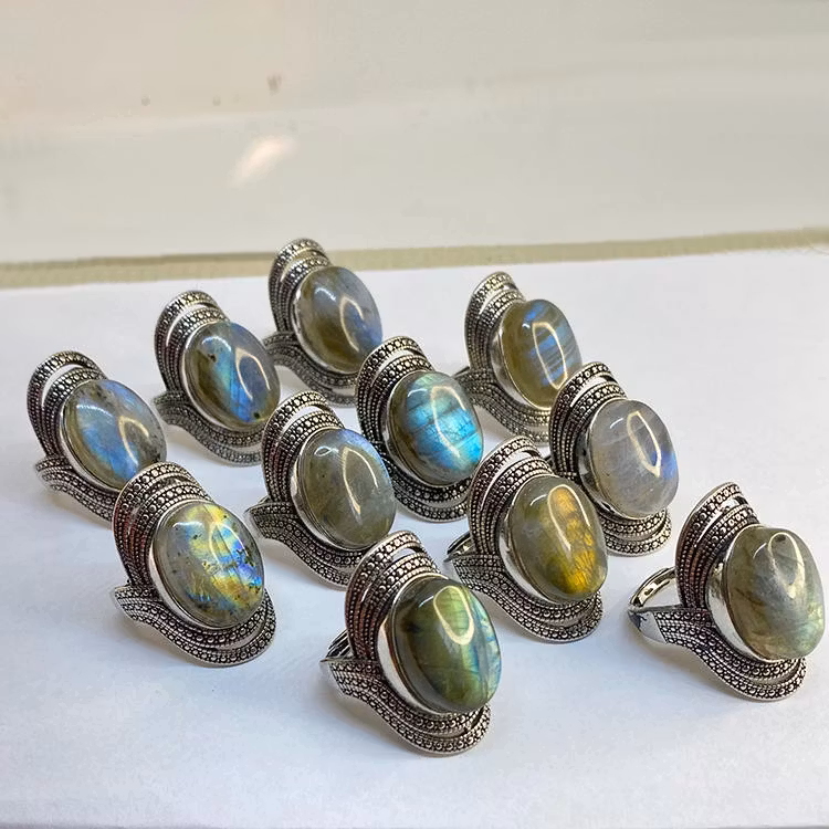 Labradorit Ring (Legerad Koppar)