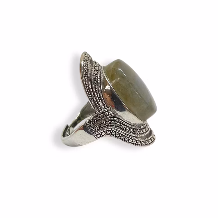 Labradorit Ring (Legerad Koppar)