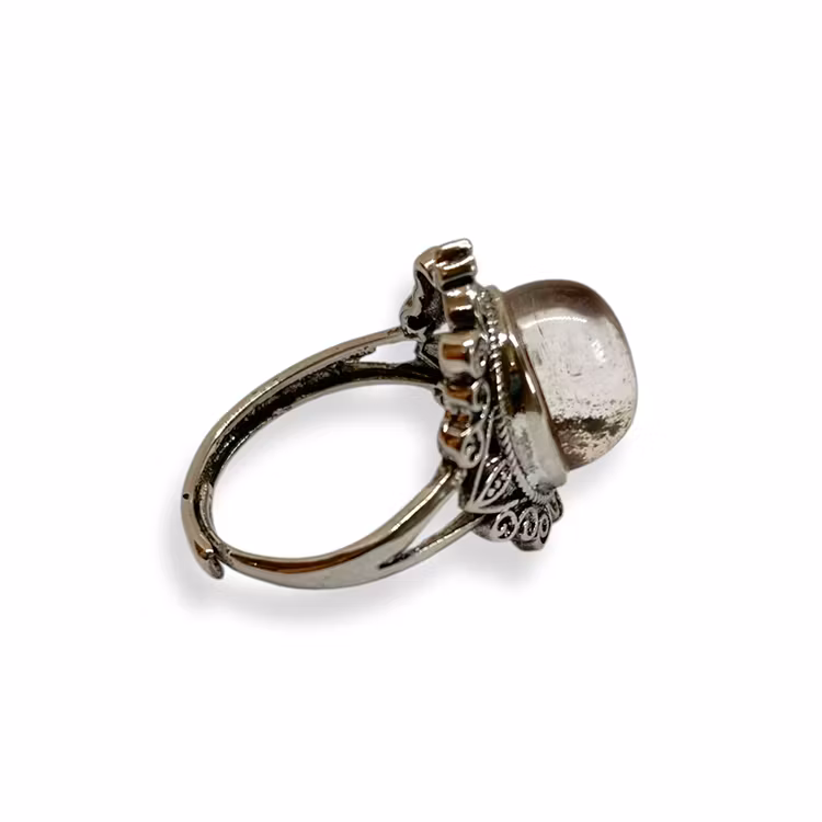 Lodolit "Trädgårdskvarts" Ring (Legerad Koppar, Ställbar)