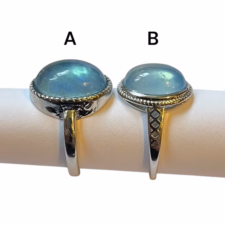 Akvamarin Ring (ställbar)