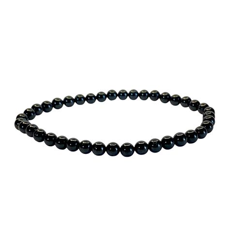 Turmalin Svart 4mm pärlor Armband