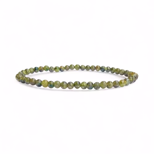 Peridot 4mm pärlor Armband