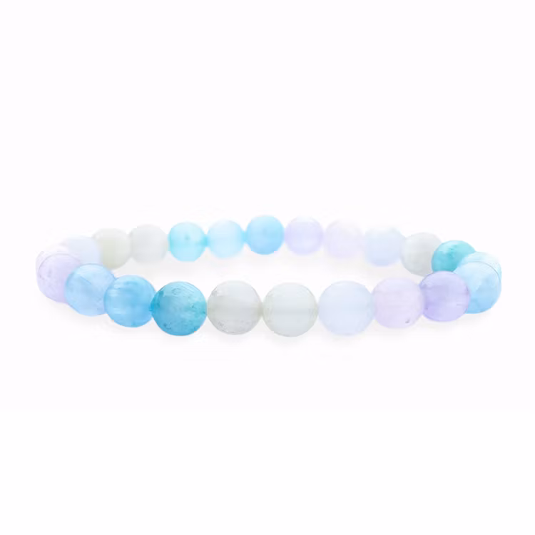 Selenit Aura 8mm pärlor Armband