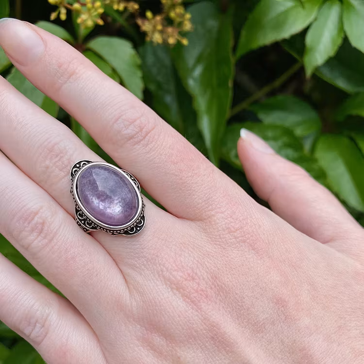 Lepidolit Ring (ställbar, LK)
