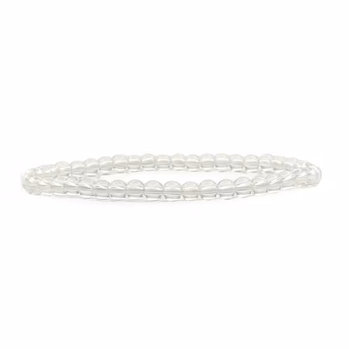 Bergkristall 4mm pärlor Armband