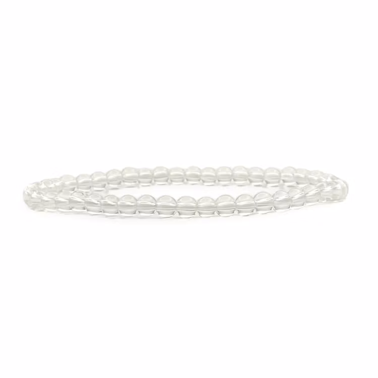 Bergkristall 4mm pärlor Armband
