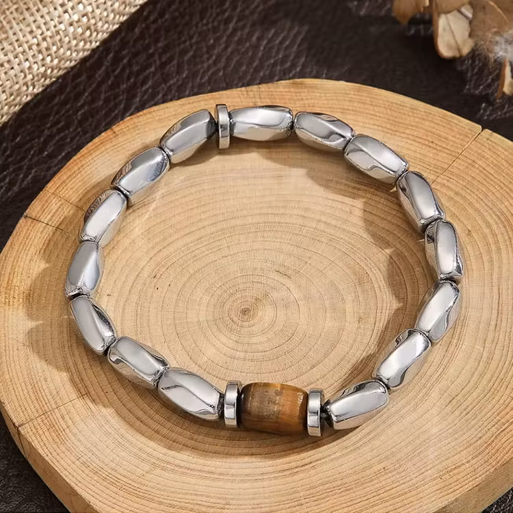 Tigeröga, Gallstone Svart Armband