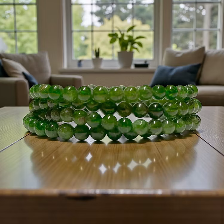 Diopsid 5mm pärlor Armband