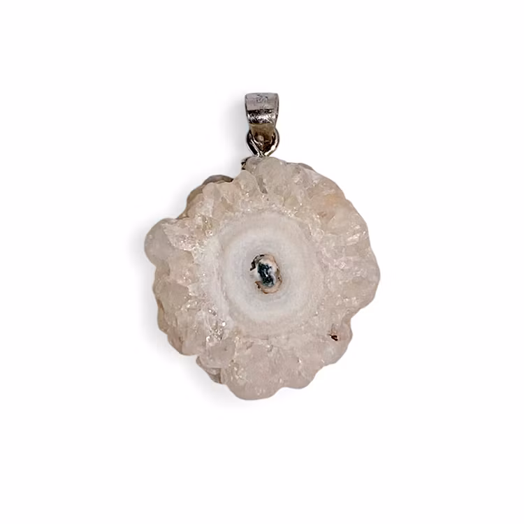 Agat "Blomma" Hängsmycke (925 Silver)