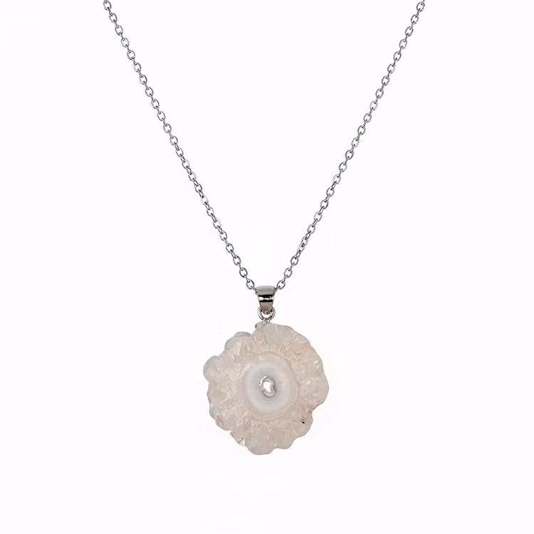 Agat "Blomma" Hängsmycke (925 Silver)