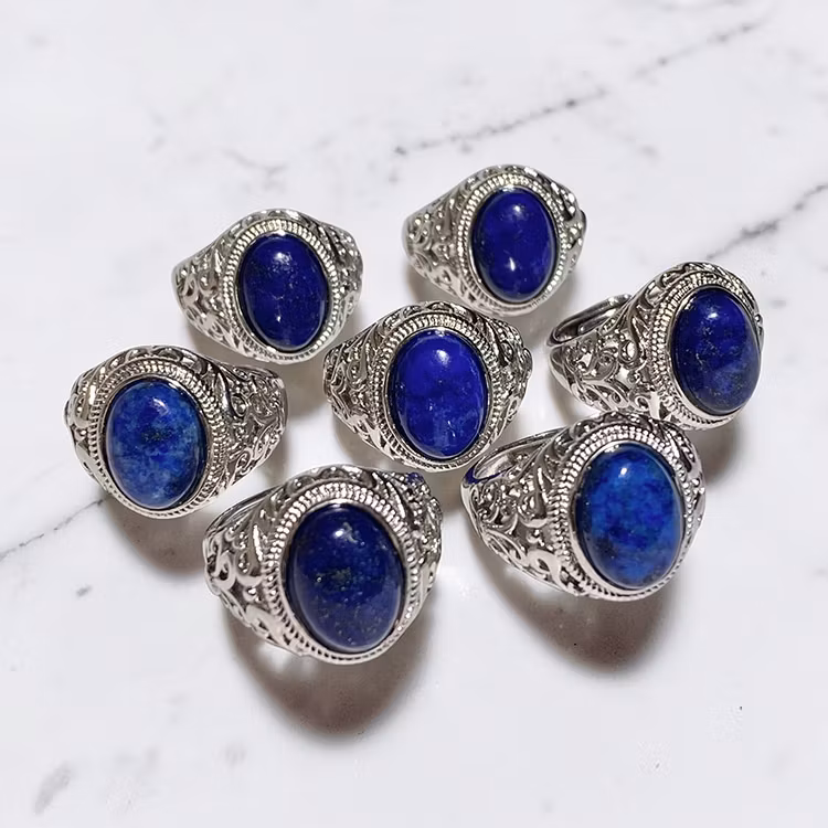 Lapis Lazuli "Klackring" Ring (ställbar, LK)