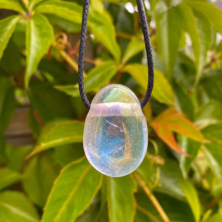 Kvarts Angel Aura Hängsmycke (Droppe)