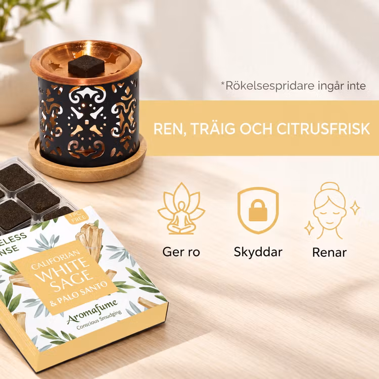 Rökelsebrickor Vit Salvia & Sandalwood 9st