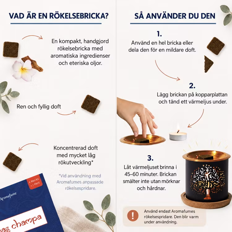 Rökelsebrickor Nag Champa 9st