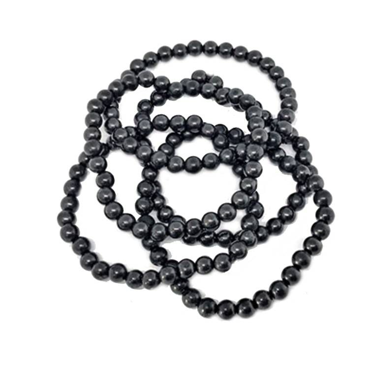 Shungit 6mm pärlor Armband