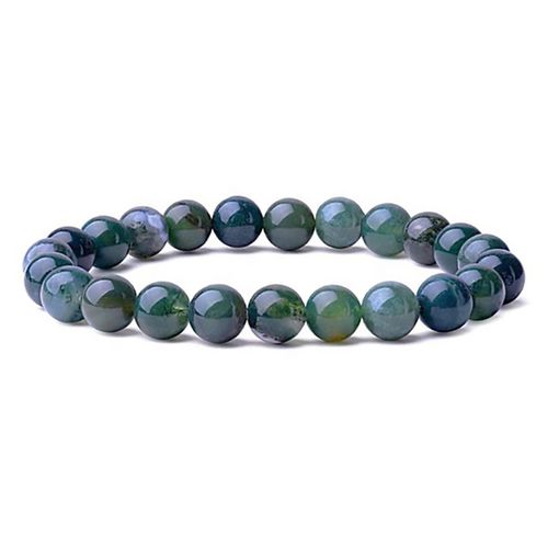 Mossagat 8mm pärlor Armband