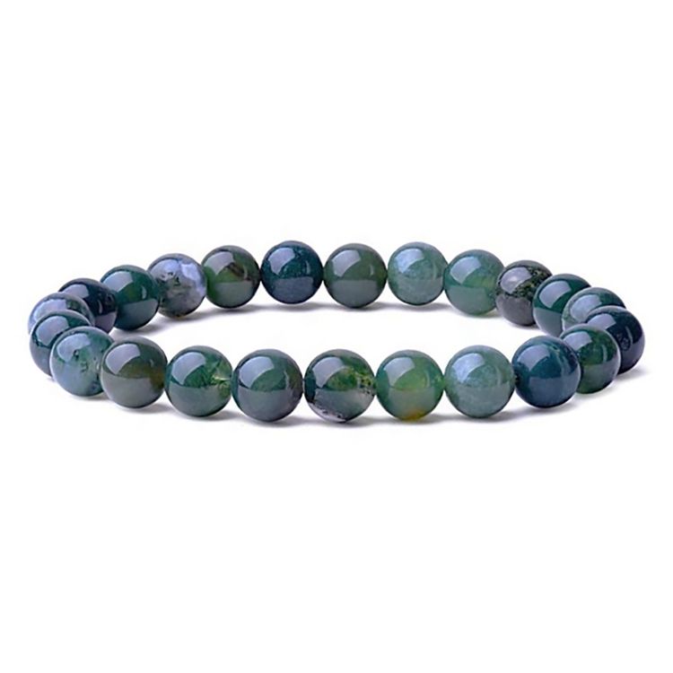 Mossagat 8mm pärlor Armband