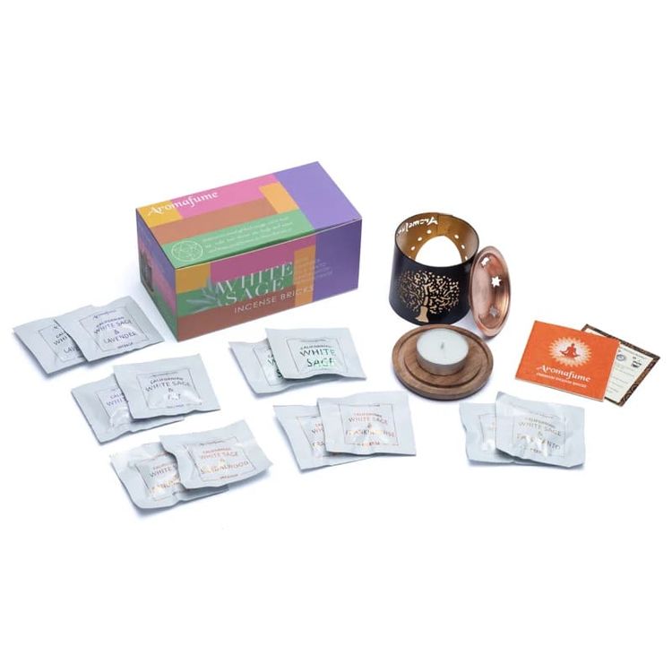 Rökelselampa Startkit, 6 sorters rökelsebrickor (AromaFume)