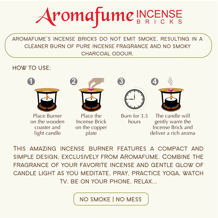 Rökelselampa Startkit, 6 sorters rökelsebrickor (AromaFume)