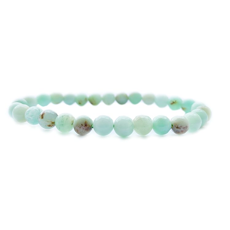 Krysopras 6mm pärlor Armband