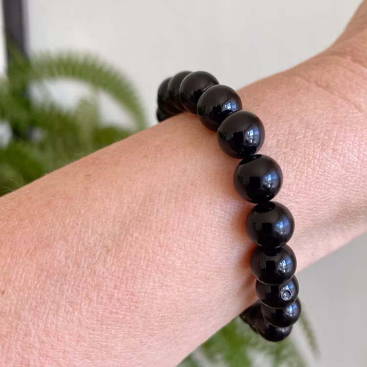 Onyx Svart 8mm pärlor Armband