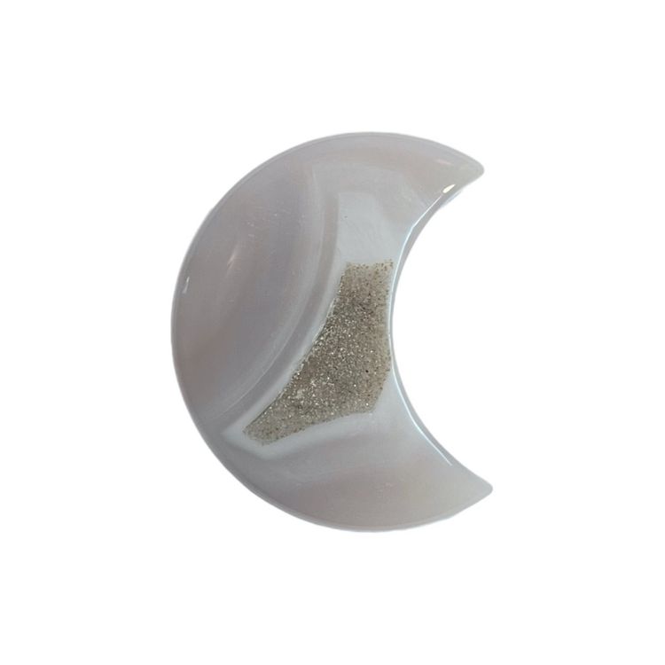 Agat Måne med Druzy