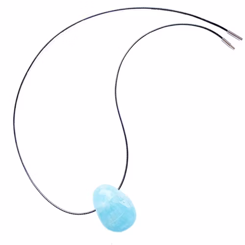 Bambuhalsband med lås av rostfritt stål 45cm