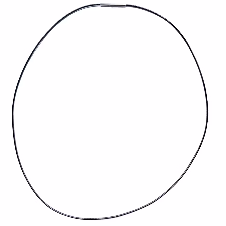 Bambuhalsband med lås av rostfritt stål 45cm