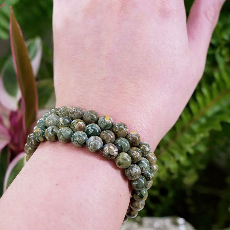 Ryolit 8mm pärlor Armband