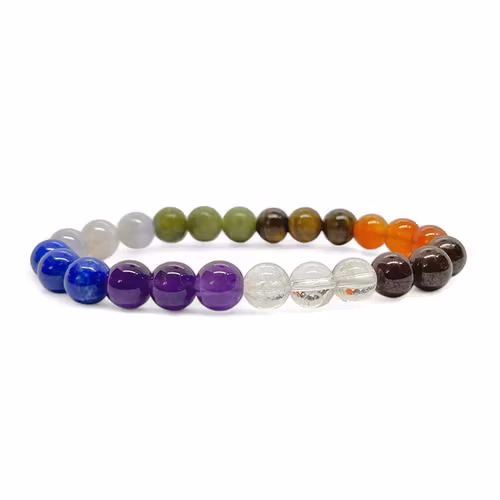 Yoga Chakra 8mm pärlor Armband