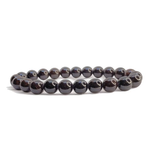Granat 9mm pärlor Armband