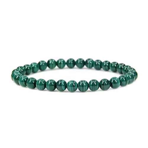 Malakit 6mm pärlor Armband